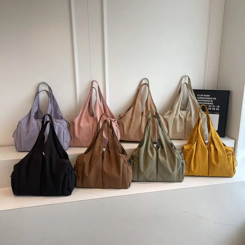 LEFTSIDE Cloth High Capacity Shoulder Bags for Women 2025 Y2K New Trend Female Design Simple Tote Bag Lady Handbags and Purses
