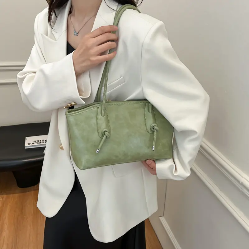 LEFTSIDE Small Shoulder Bag Women PU Leather High School Student Uniform Underarm Bag Females Simple 2025 Handbags Tote Bags
