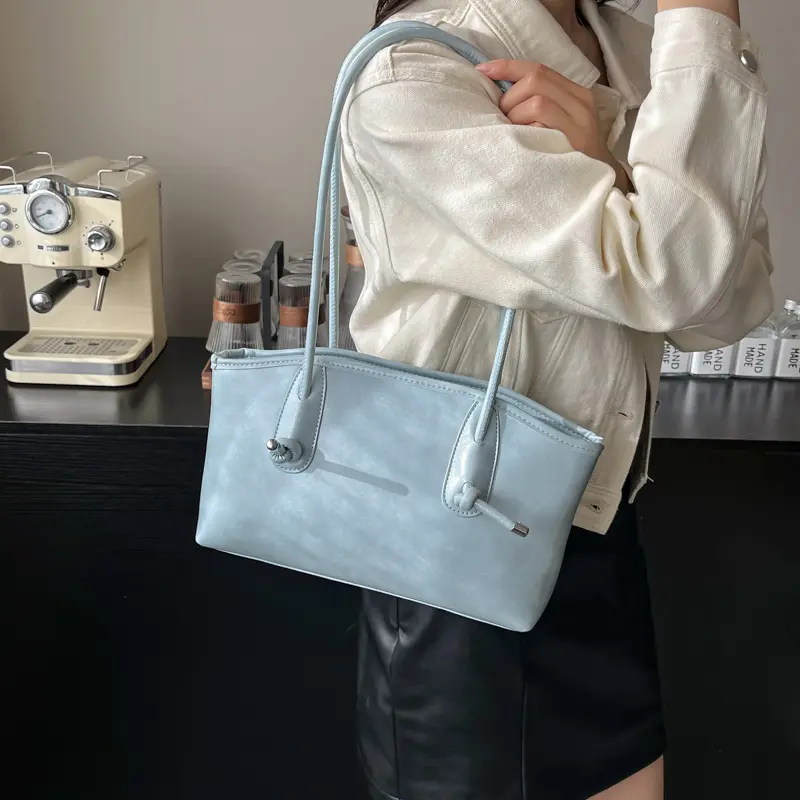 LEFTSIDE Small Shoulder Bag Women PU Leather High School Student Uniform Underarm Bag Females Simple 2025 Handbags Tote Bags
