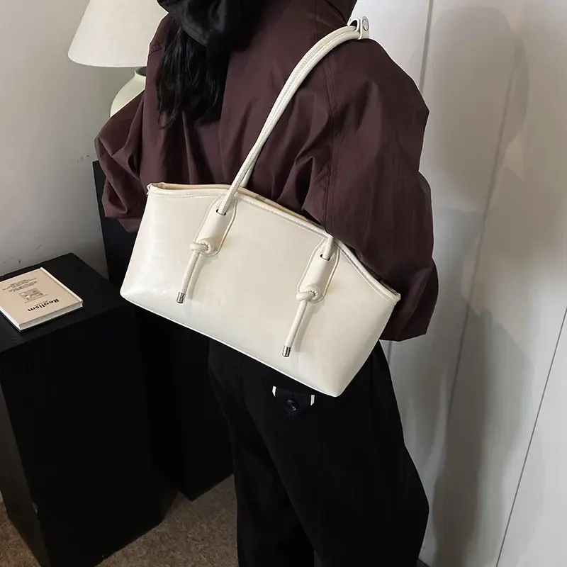 LEFTSIDE PU Leather Tote Bags For Women 2025 Winter New Trend Korean Fashion Female Shoulder Bag Lady Handbags And Purses