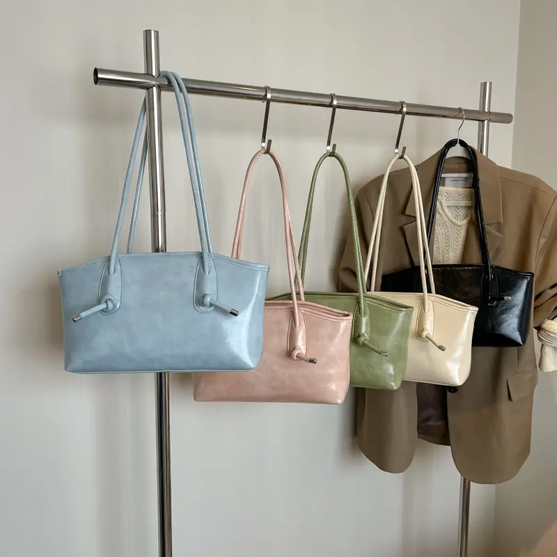 LEFTSIDE Small Shoulder Bag Women PU Leather High School Student Uniform Underarm Bag Females Simple 2025 Handbags Tote Bags