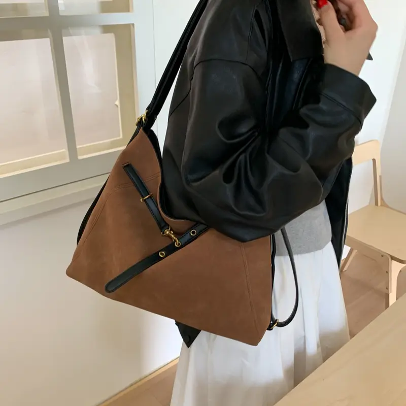 LEFTSIDE Women PU Leather Shoulder Bag 2025 Winter Fashion Retro Underarm Tote Bag Luxury Brand Designer Handbags and Purses