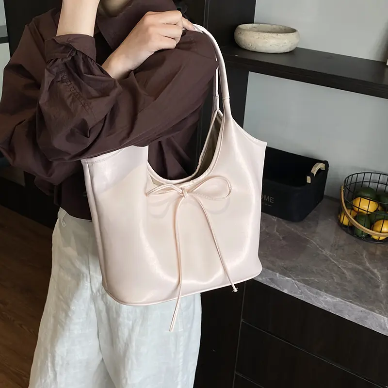LEFTSIDE PU Leather Big Square Tote Bags Lady Shoulder Bag for Women 2025 New Simple Underarm Bags Females Handbags and Purses