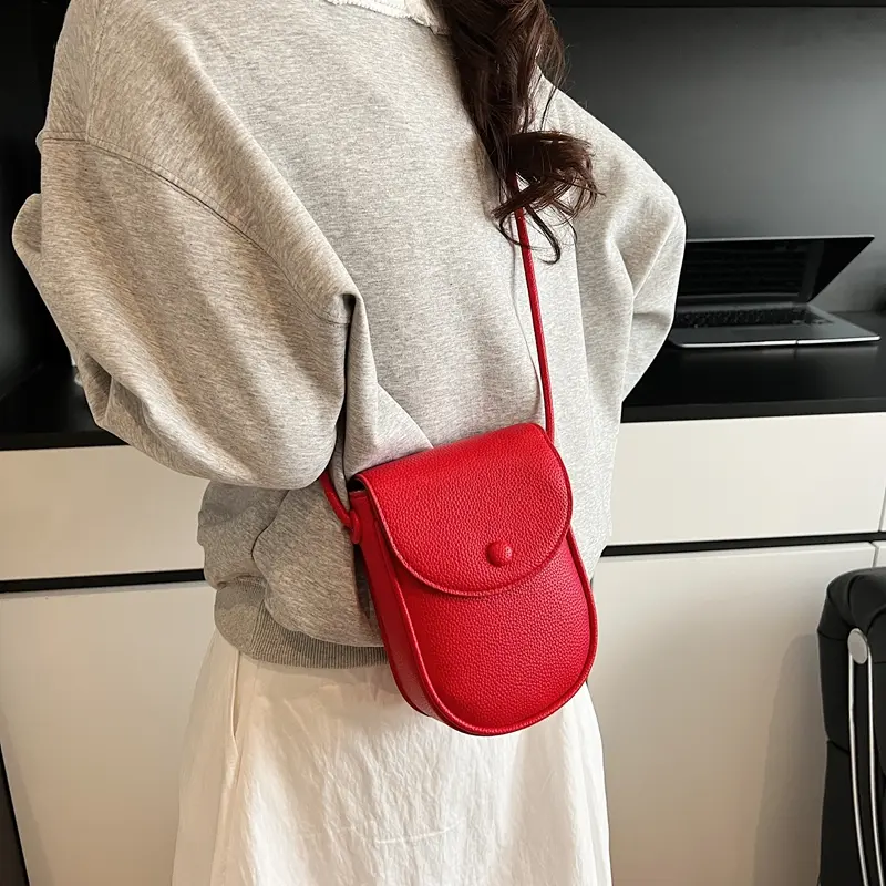 LEFTSIDE Mini PU Leather Flap Crossbody Bags for Women 2025 Fashion Simple Shoulder  Bag Females Solid Color Handbags and Purses