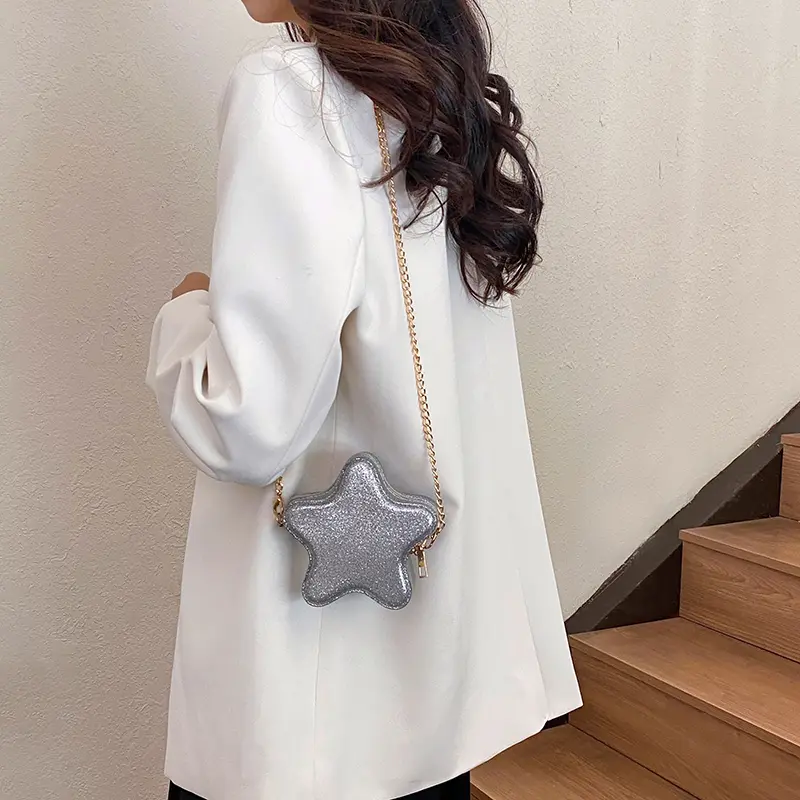 LEFTSIDE Star Design Mini Cute Crossbody Bags for Women 2025 Korean Fashion Lady Chain Shoulder Bag Females Handbags and Purses