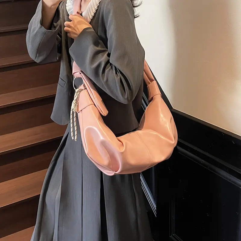 LEFTSIDE Cute Small Underarm Bags for Women 2025 Y2K New Trend Retro Korean Fashion Handbags and Purses Pu Leather Shoulder Bag