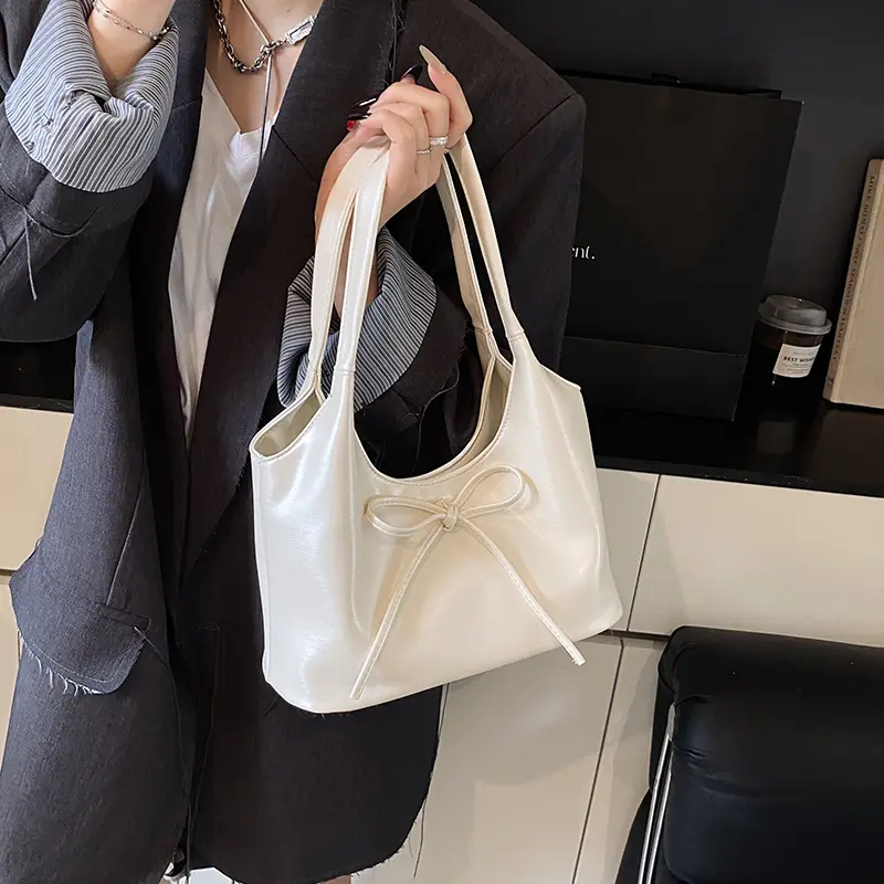 LEFTSIDE PU Leather Big Square Tote Bags Lady Shoulder Bag for Women 2025 New Simple Underarm Bags Females Handbags and Purses