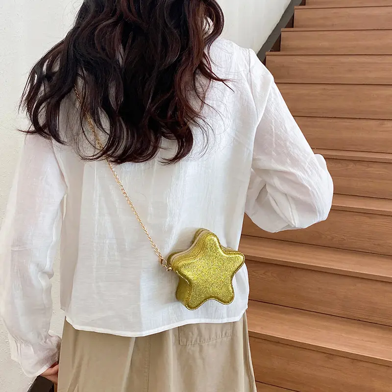 LEFTSIDE Star Design Mini Cute Crossbody Bags for Women 2025 Korean Fashion Lady Chain Shoulder Bag Females Handbags and Purses