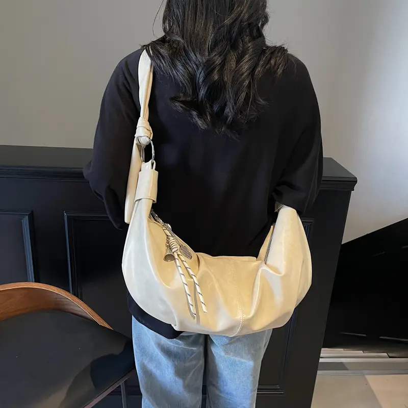 LEFTSIDE Cute Small Underarm Bags for Women 2025 Y2K New Trend Retro Korean Fashion Handbags and Purses Pu Leather Shoulder Bag