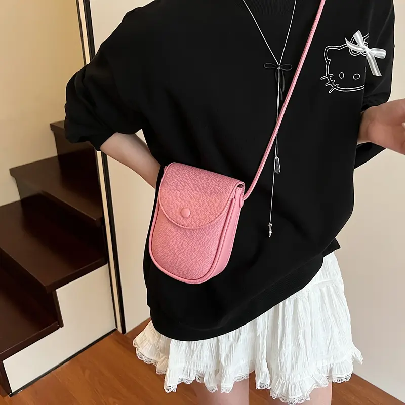 LEFTSIDE Mini PU Leather Flap Crossbody Bags for Women 2025 Fashion Simple Shoulder  Bag Females Solid Color Handbags and Purses