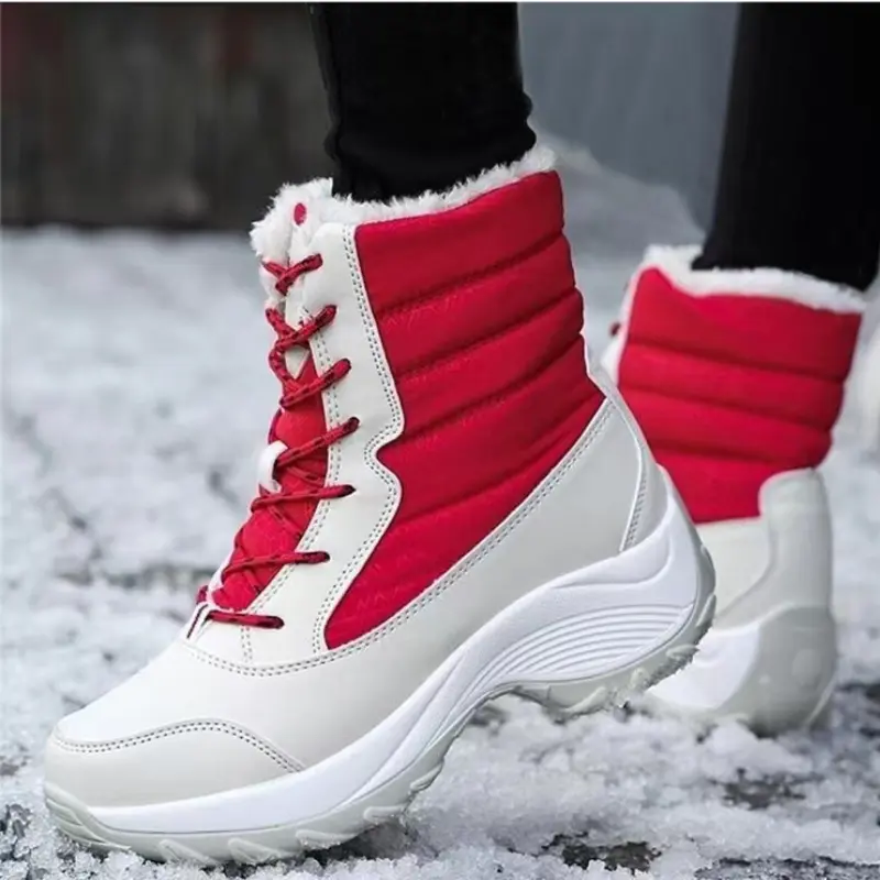 Winter Shoes Waterproof Boots Women Snow Boots Plush Warm Ankle Boots for Women Female Winter Plush Platform Thigh High Boots
