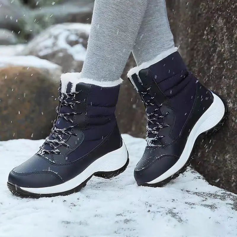 Winter Shoes Waterproof Boots Women Snow Boots Plush Warm Ankle Boots for Women Female Winter Plush Platform Thigh High Boots