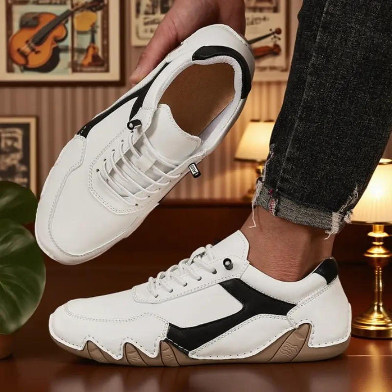 Handmade Men Boots Design Sneakers Non Slip Work Mens Shoe Outdoor Short Boots Loafers Lace Up Zapatillas Hombre 2025 Hot Sale