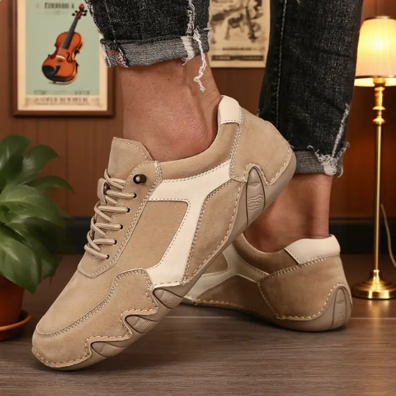Handmade Men Boots Design Sneakers Non Slip Work Mens Shoe Outdoor Short Boots Loafers Lace Up Zapatillas Hombre 2025 Hot Sale