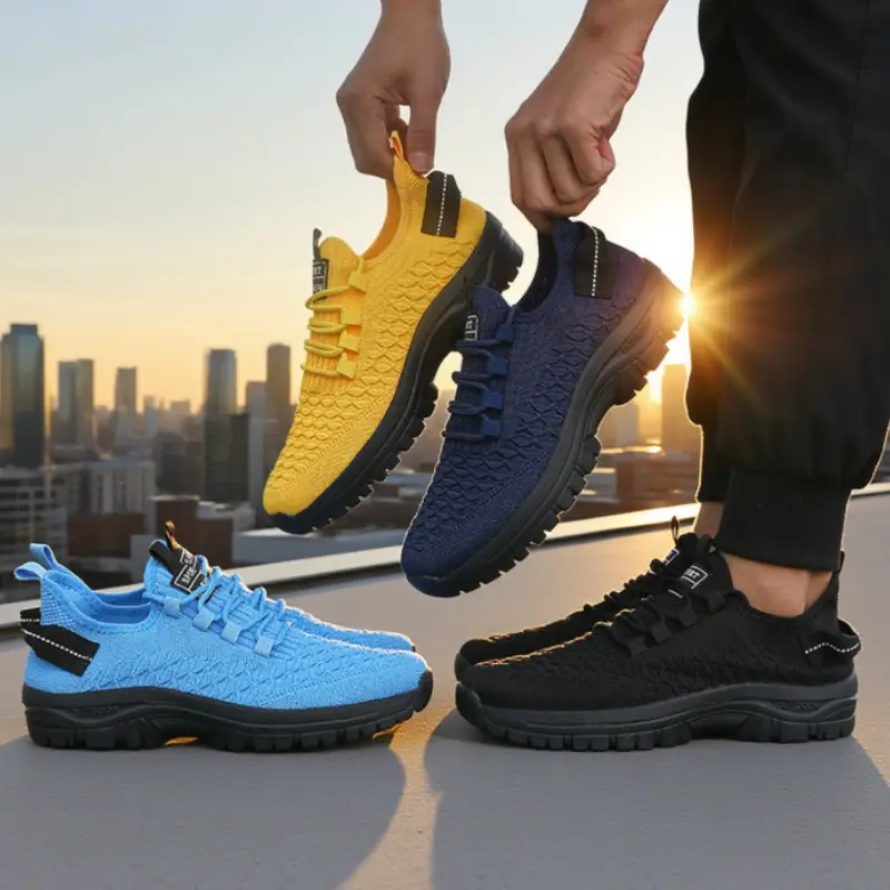 Popular Men's Running Shoes Breathable Mesh Lightweight Sports Sneakers Comfortable Casual Walking Shoes Zapatillas De Deporte