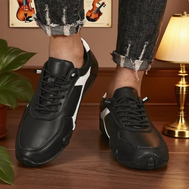 Handmade Men Boots Design Sneakers Non Slip Work Mens Shoe Outdoor Short Boots Loafers Lace Up Zapatillas Hombre 2025 Hot Sale