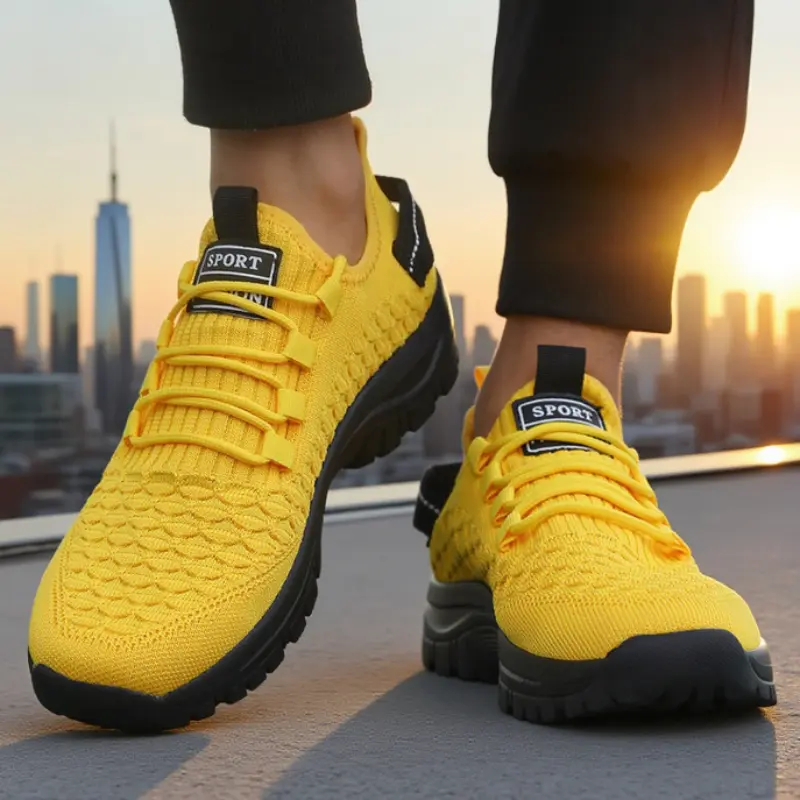 Popular Men's Running Shoes Breathable Mesh Lightweight Sports Sneakers Comfortable Casual Walking Shoes Zapatillas De Deporte