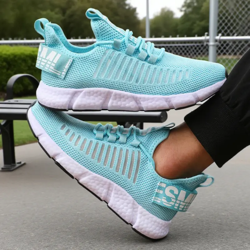 Chic Men's Mesh Running Shoes 2025 Breathable Lightweight Athletic Sneakers Fashion Casual Lace Up Sports Shoe Tenis Para Hombre