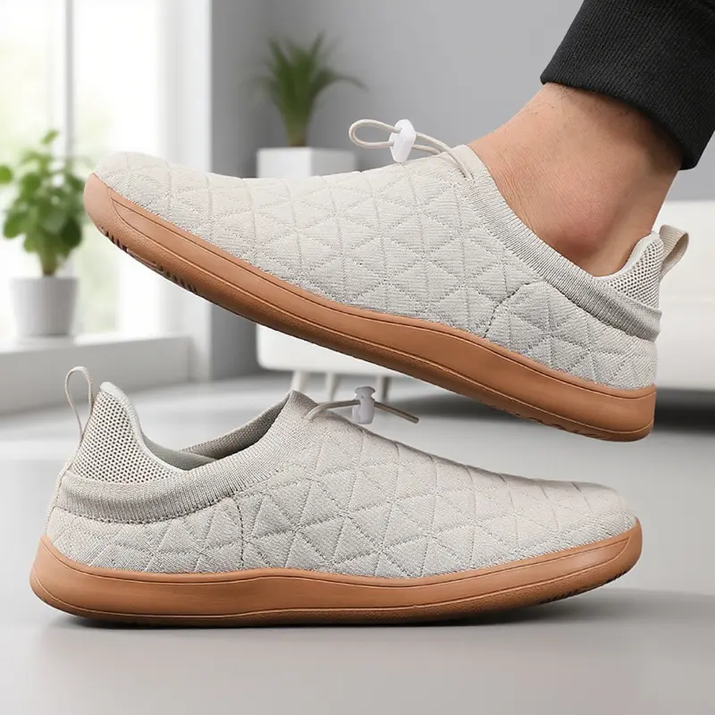 Mens Minimalist Walking Sneakers Shoes Wide Toe Barefoot Casual Wide Last Canvas Black Flat Board Shoes Breathable Mesh Shoes