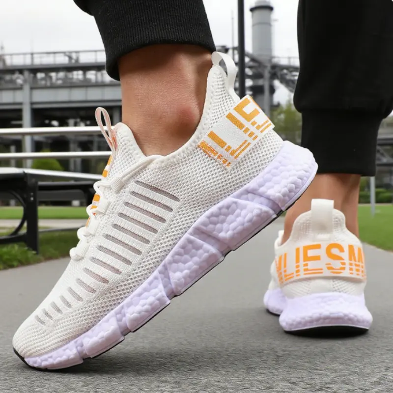 Chic Men's Mesh Running Shoes 2025 Breathable Lightweight Athletic Sneakers Fashion Casual Lace Up Sports Shoe Tenis Para Hombre