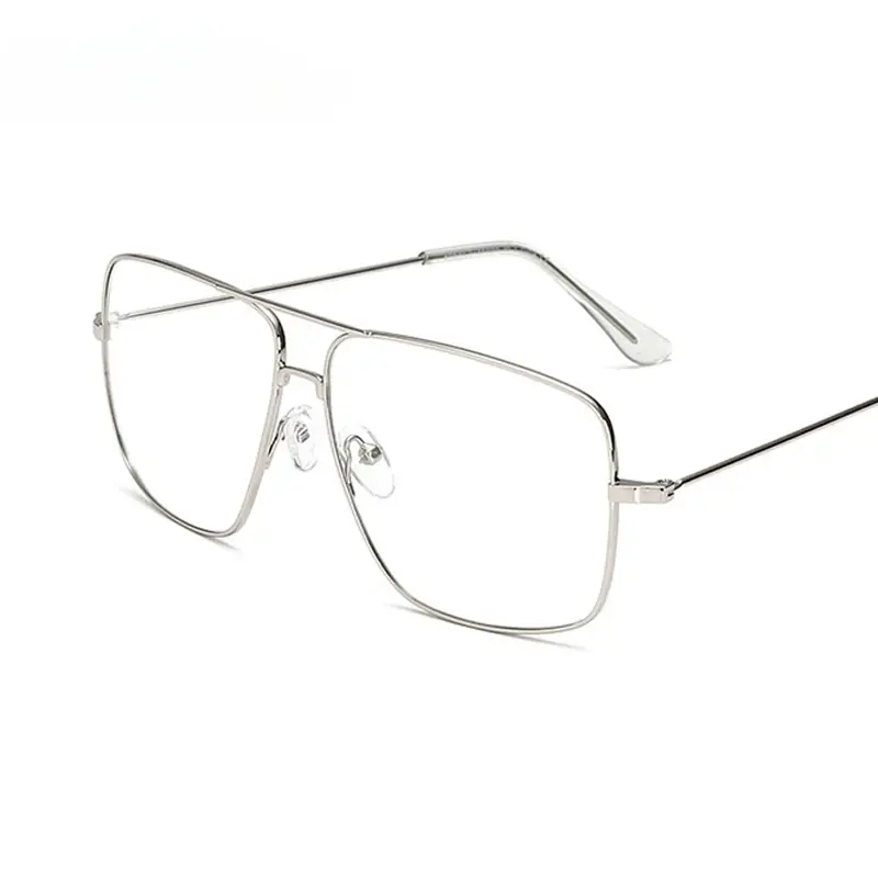 New Vintage Gold Metal Frame Eyeglasses Mens Womens Sun Glasses Retro Square Optical Lens Eyewear Nerd Clear Lens Glasses