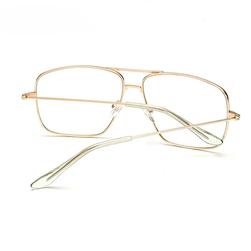New Vintage Gold Metal Frame Eyeglasses Mens Womens Sun Glasses Retro Square Optical Lens Eyewear Nerd Clear Lens Glasses