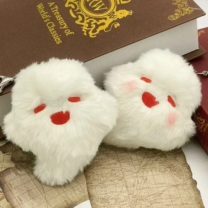 Halloween Ghost Doll Anime Fashion Key Chains Ghost Kawaii Plush Stuffed Cartoon Decoration Keychain Bag Pendant Friends Gift