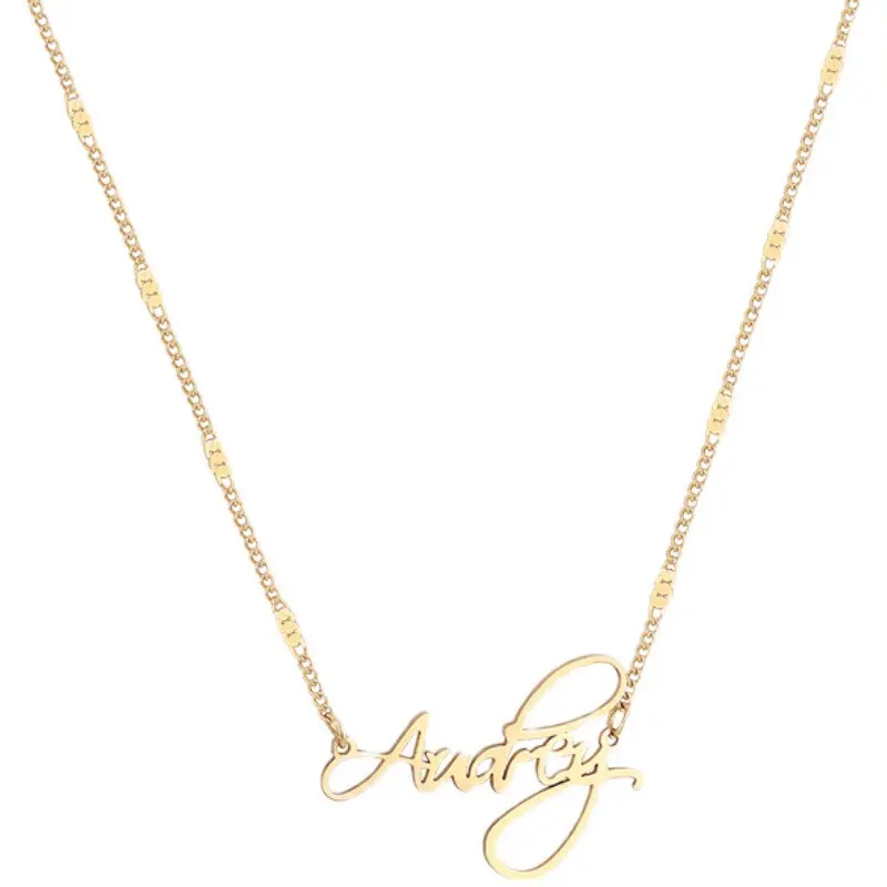 New High Quality Necklace Popular Style Personalized Nameplate Pendant Stainless Steel Initials Letter Necklace Alphabet Jewelry