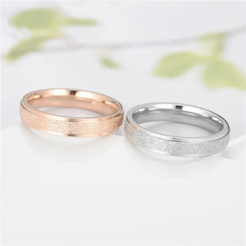 Gold Silver Luxury Wedding Bands Ring for Women Men Jewelry Stainless Steel Engagement Ring Couple Anniversary Gift Anillos