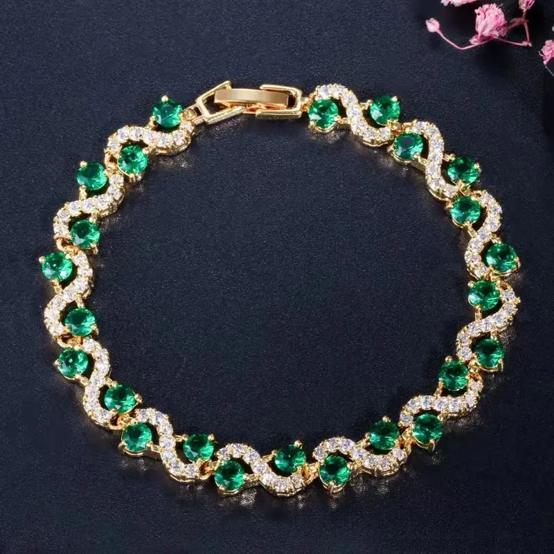 High Quality Fashion Exquisite Shining Metal Geometric Bracelet Women Fashion Luxury Trend Dinner Party Jewelry Girls Gift