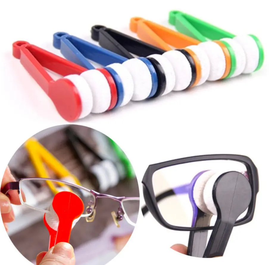 10pcs Portable Multifunctional Glasses Cleaning Rub Eyeglass Sunglasses Spectacles Microfiber Cleaning Brushes Wiping Tools