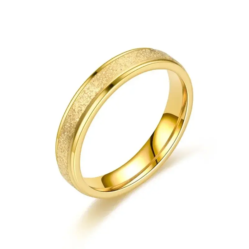 Gold Silver Luxury Wedding Bands Ring for Women Men Jewelry Stainless Steel Engagement Ring Couple Anniversary Gift Anillos