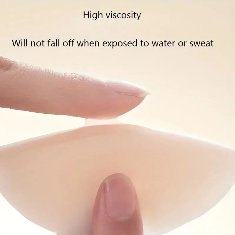 1 Pair Reusable Sexy Breast Circular Nipple Cover Invisible Circular Adhesive Strapless Backless on Bra Silicone Invisible Bra
