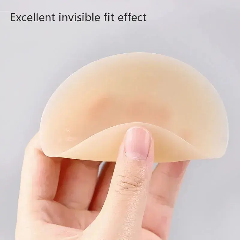 1 Pair Reusable Sexy Breast Circular Nipple Cover Invisible Circular Adhesive Strapless Backless on Bra Silicone Invisible Bra