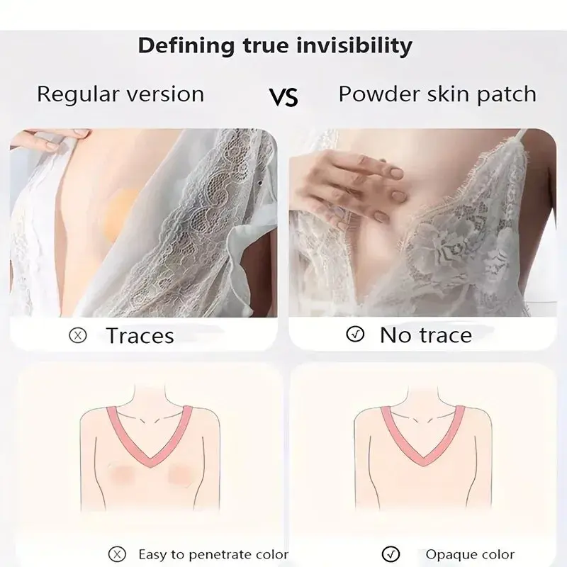 1 Pair Reusable Sexy Breast Circular Nipple Cover Invisible Circular Adhesive Strapless Backless on Bra Silicone Invisible Bra