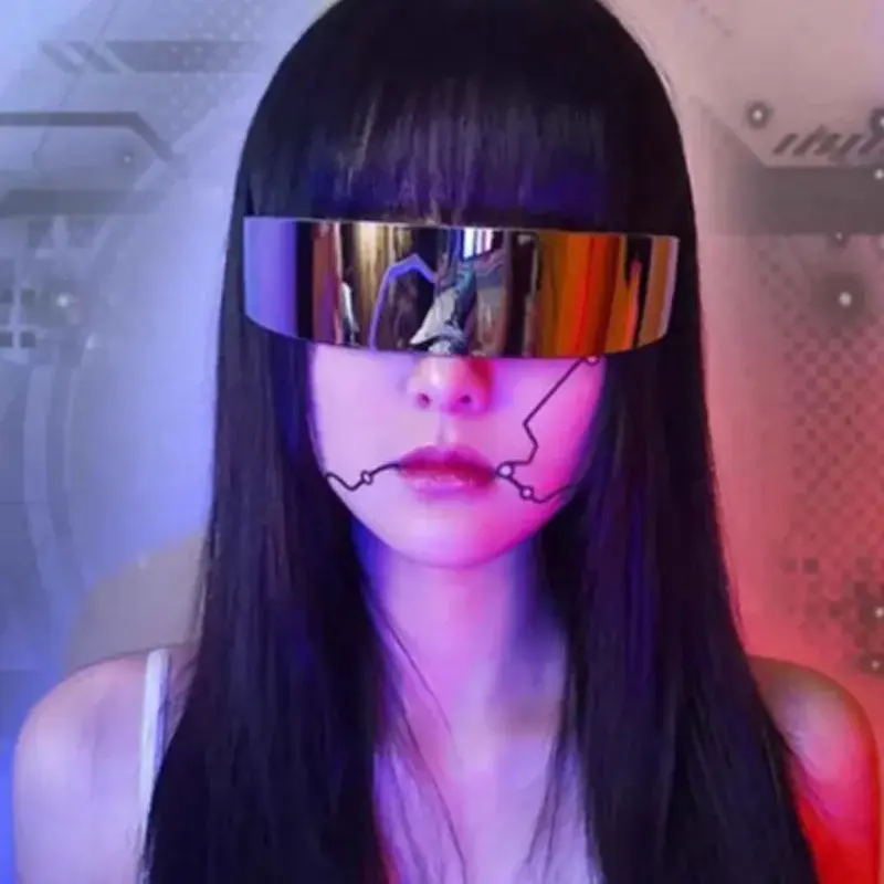 Futuristic Wrap Around Sunglasses Men Costume Glasses Mask Novelty Glasses Halloween Party Party Supplies Decoration