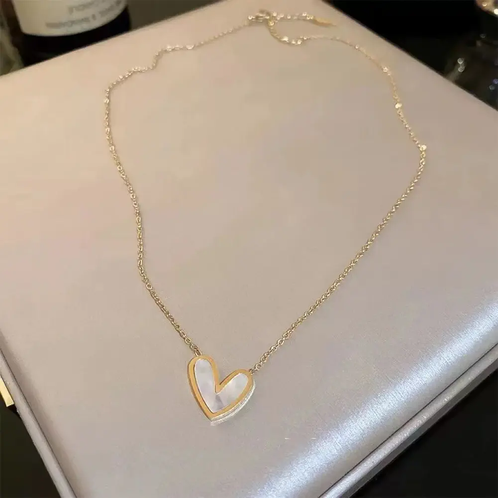 New Y2K Star Zircon Pendant Necklace for Women Luxury Sweet Cool Girl Punk Heart Clavicle Chain New Fashion Jewelry Party Gift