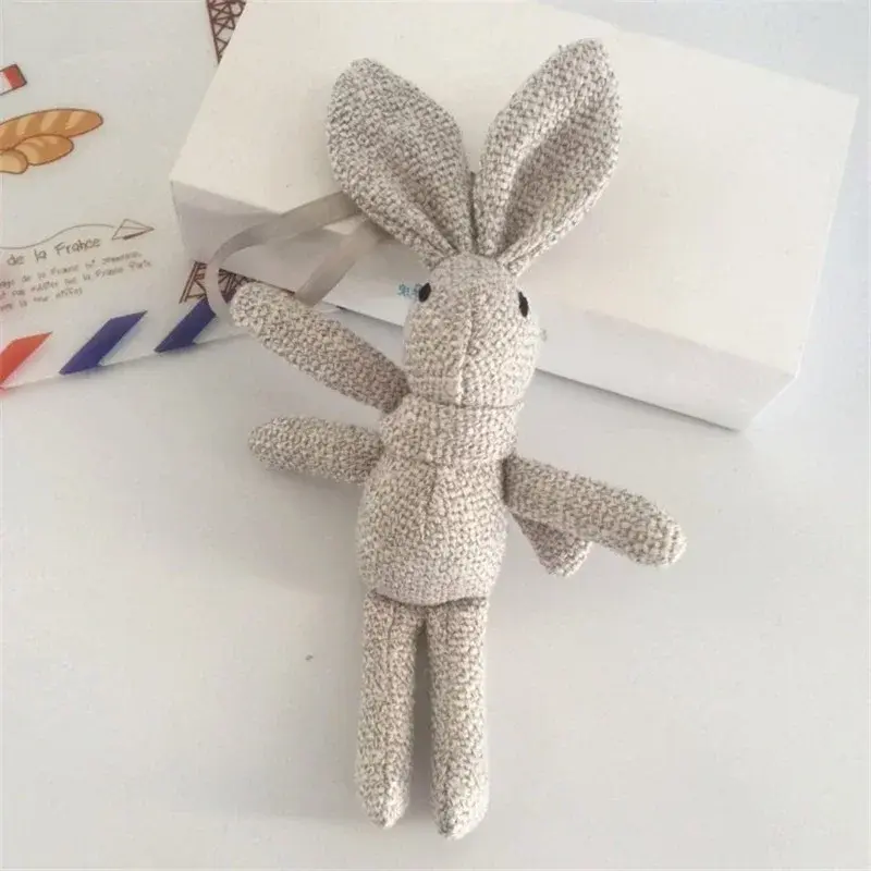 New Fashion Cute Wishing Rabbit Keychain for Children Portable Cartoon Unicorn Plush Toy Animal Stuffed Dress Rabbit Keychain