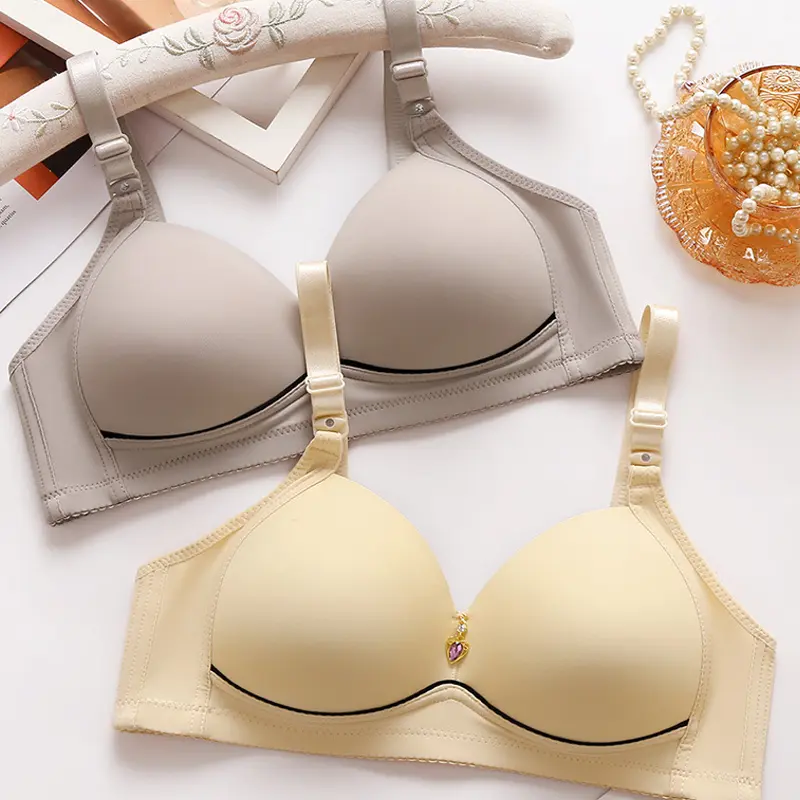 B C Cup New Sexy Large Size No Steel Ring Comfortable Lingerie Push Up Breathable Women's Underwear Thin Cup Lenceria Femenina