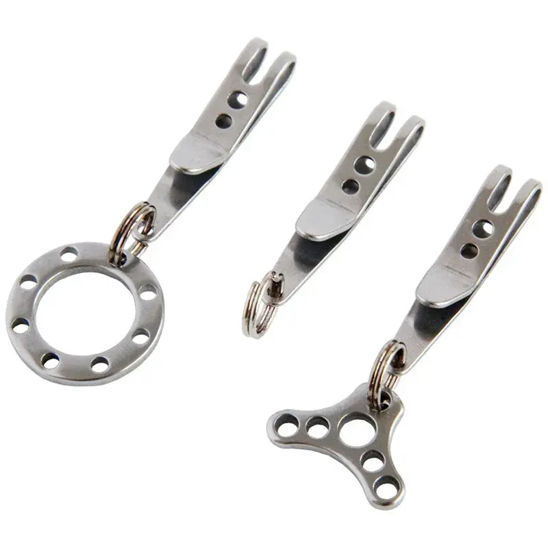 Multitools Stainless Steel Key Chains Bag Waist Belt Hanging Clip Mini Metal Key Buckles Pocket Clips Carabiner Outdoor Gadget