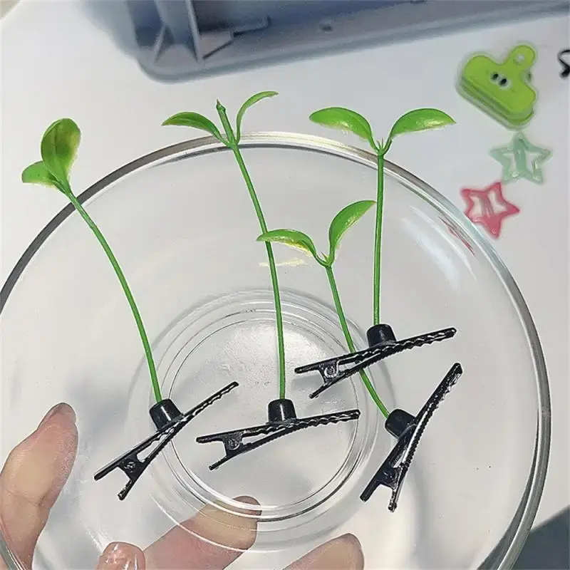 10/20/30pcs Funny Bean Sprouts  Heads Sprouting Grass Hair Clips Slow Sheep Sheeps Cute and Funny Little Bean Sprouts Hair Clips