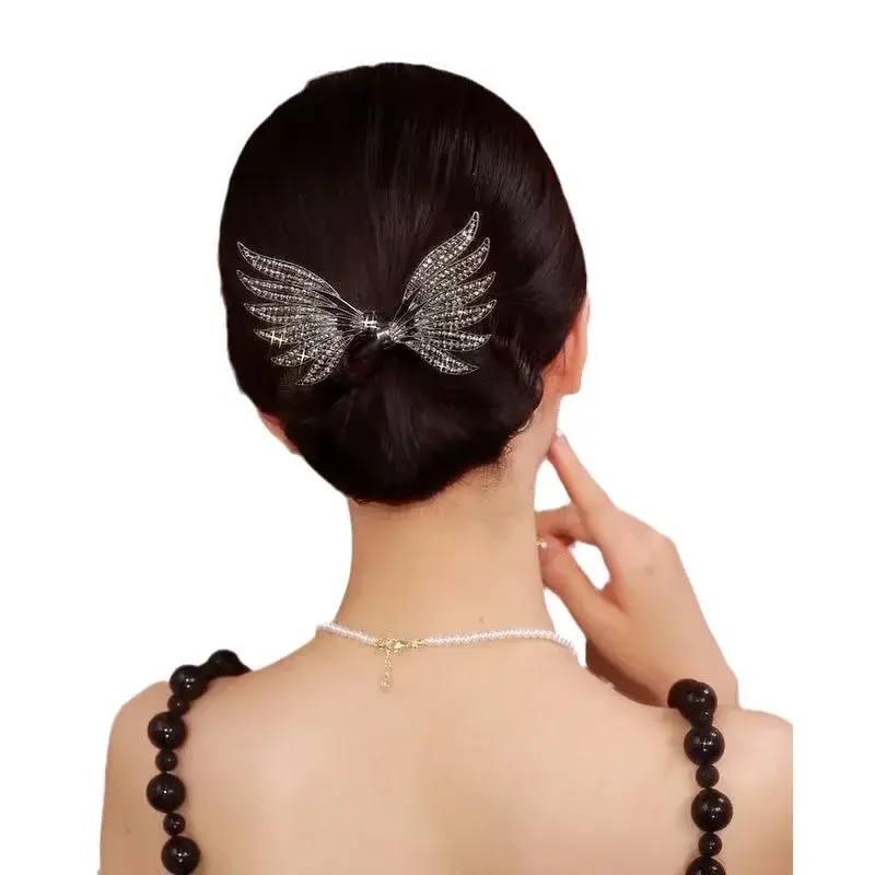 New Women's Hair Twister Crystal Wings Curler Exquisite Temperament Hairpin Curling Hair Hairpins Hairs Accessories Hair Dryer