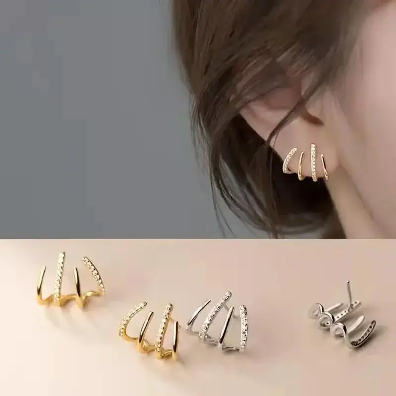 Fashion Exquisite Rhinestone Spider Legs Decor Ear Cuff Earring for Woman Arrival Christmas Gift Stud Earrings Women Earrings