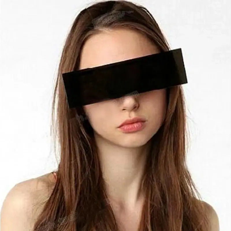 1Pc New Fancy Glasses Photobooth Props Censorship Black Eye Covered Bar Internet Sunglasses for Costume Xmas Party Cosplay