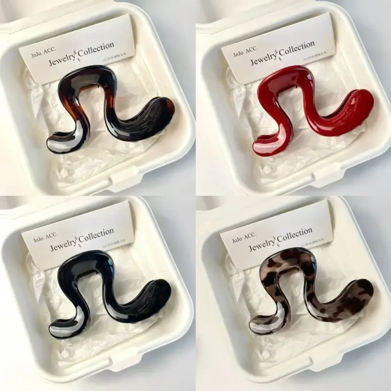 Fashion Simple Irregular Hair Catch Clip Shark Clip Women's Premium Hairpin Back Head Ponytail Hair Accessories Hairpin Elegant