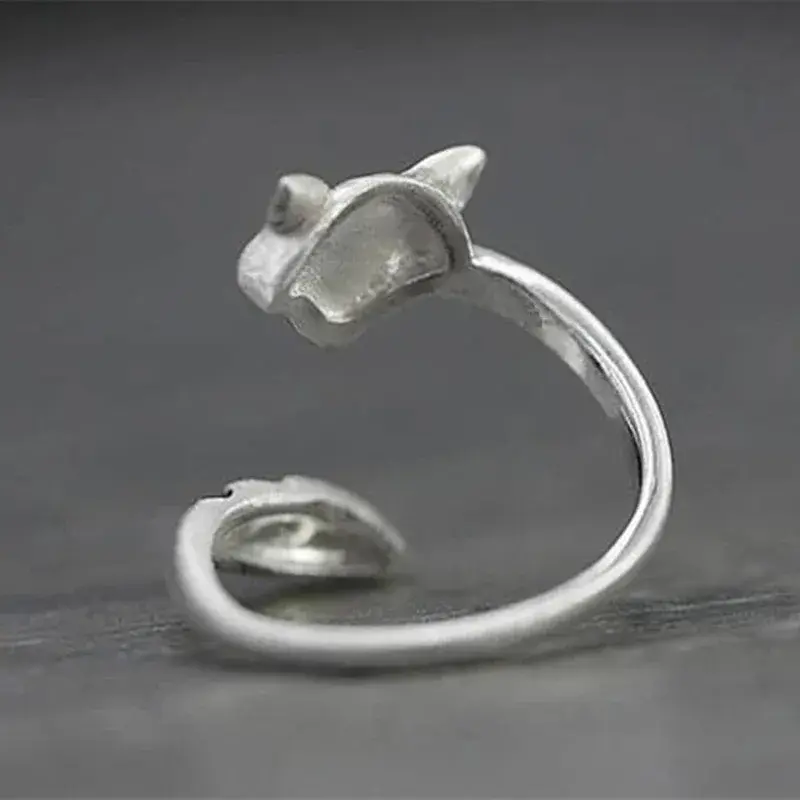 1/2PCS New Raccoon Rings for Women Men Girls Ghost Broom Halloween Jewelry Gift Vintage Finger Ring Resizable