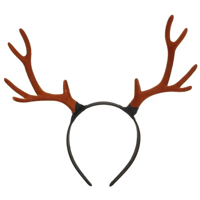 Antler Headband Christmas Antler Costume Xmas Headbands Xmas Party Bopper Brown Deer Antler Headband Deer Horn Headband