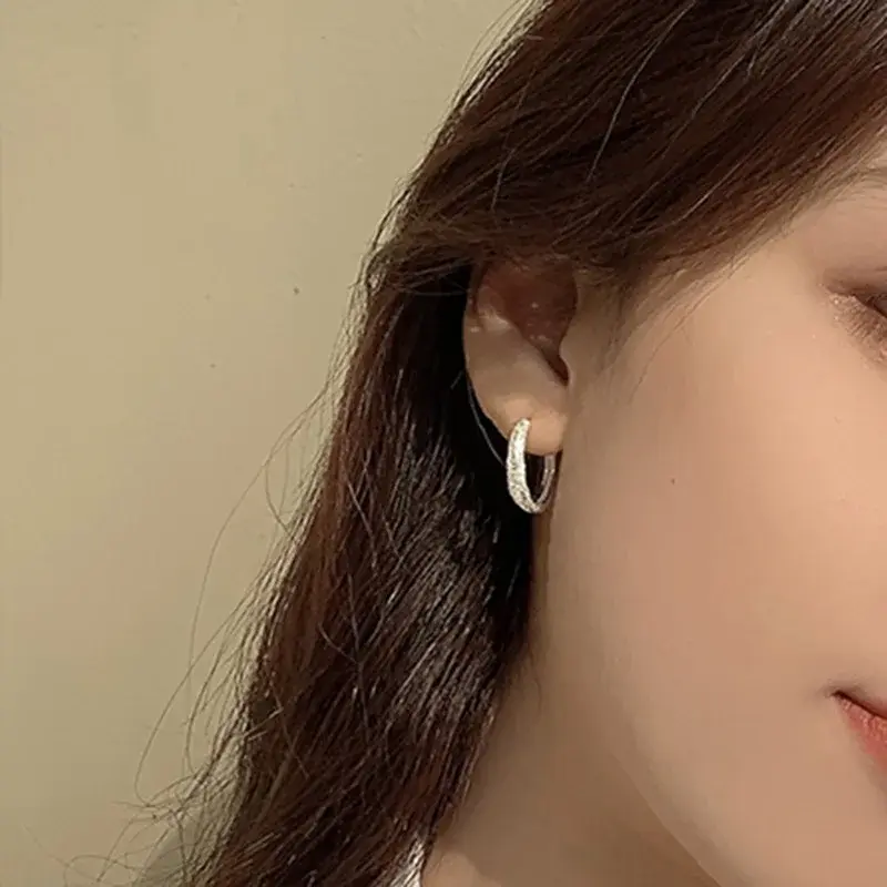 1 pair Simple Temperament Vintage Shinning Earrings for Women Trendy Earring Jewelry Prevent Allergy Party Accessories Gift