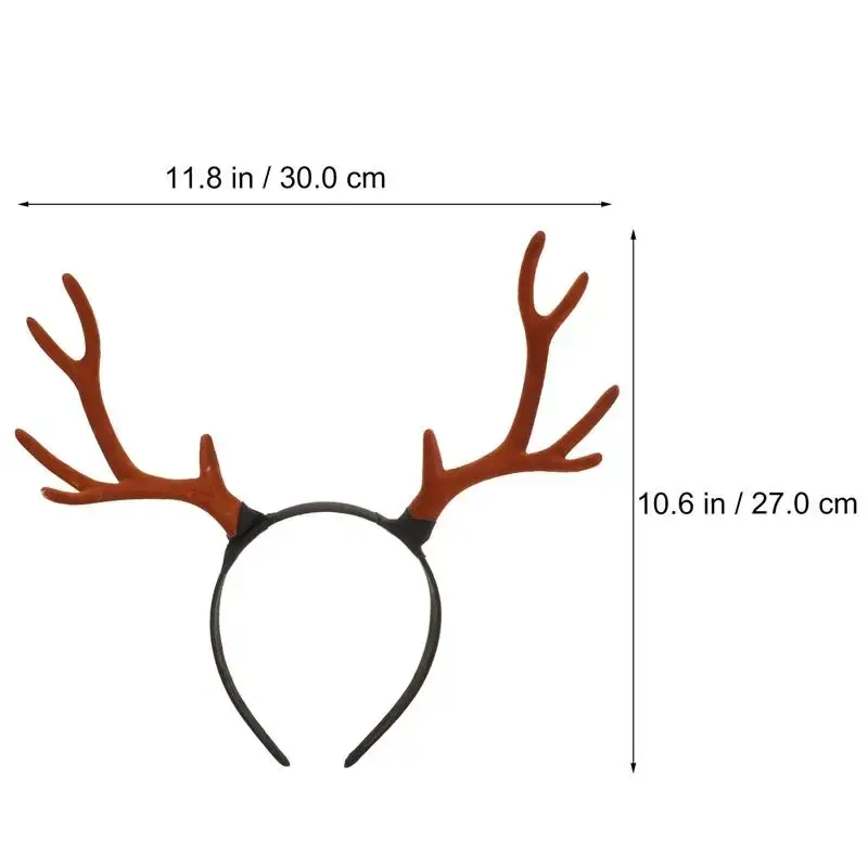 Antler Headband Christmas Antler Costume Xmas Headbands Xmas Party Bopper Brown Deer Antler Headband Deer Horn Headband