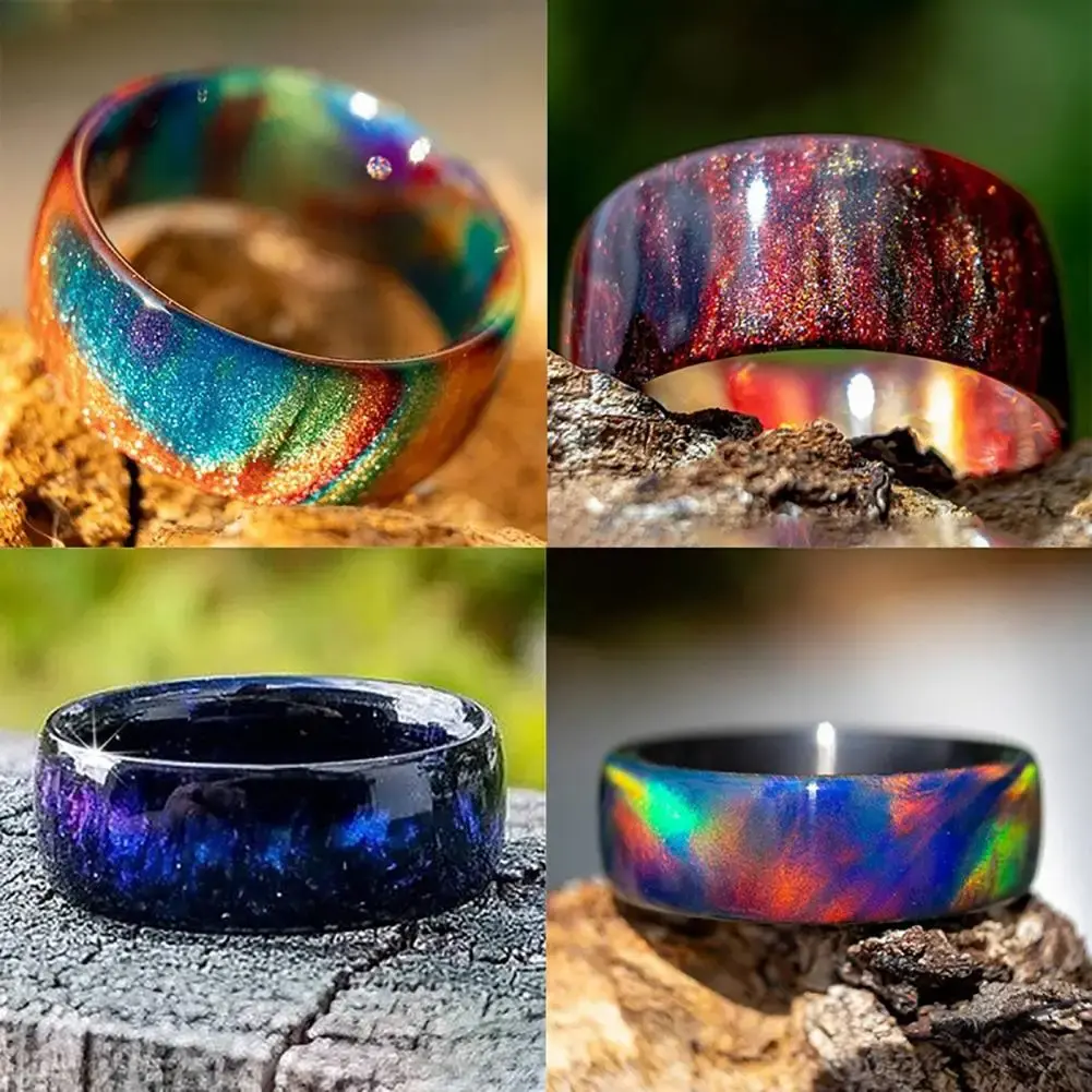 New Colorful Starry Sky Women's Ring Trendy Knuckle Ring Decorative Finger Circlet Multi Colors Star Scattered Finger Ring